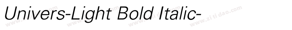Univers-Light Bold Italic字体转换